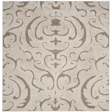 Safavieh 6 ft.-7 in. x 6 ft.-7 in. Florida Shag Power Loomed Square Area Rug Cream & Beige SG467-1113-7SQ